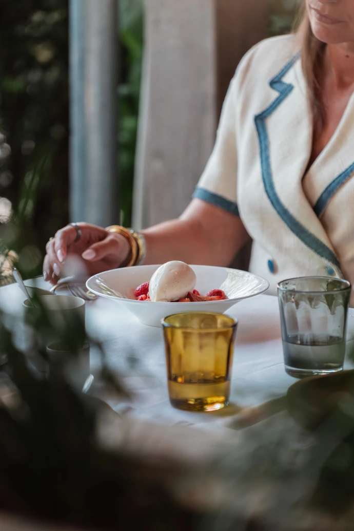 Dessert on the terrace
